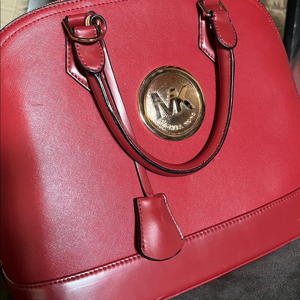 Michael Kors Scarlet Bag with Gold Emblem